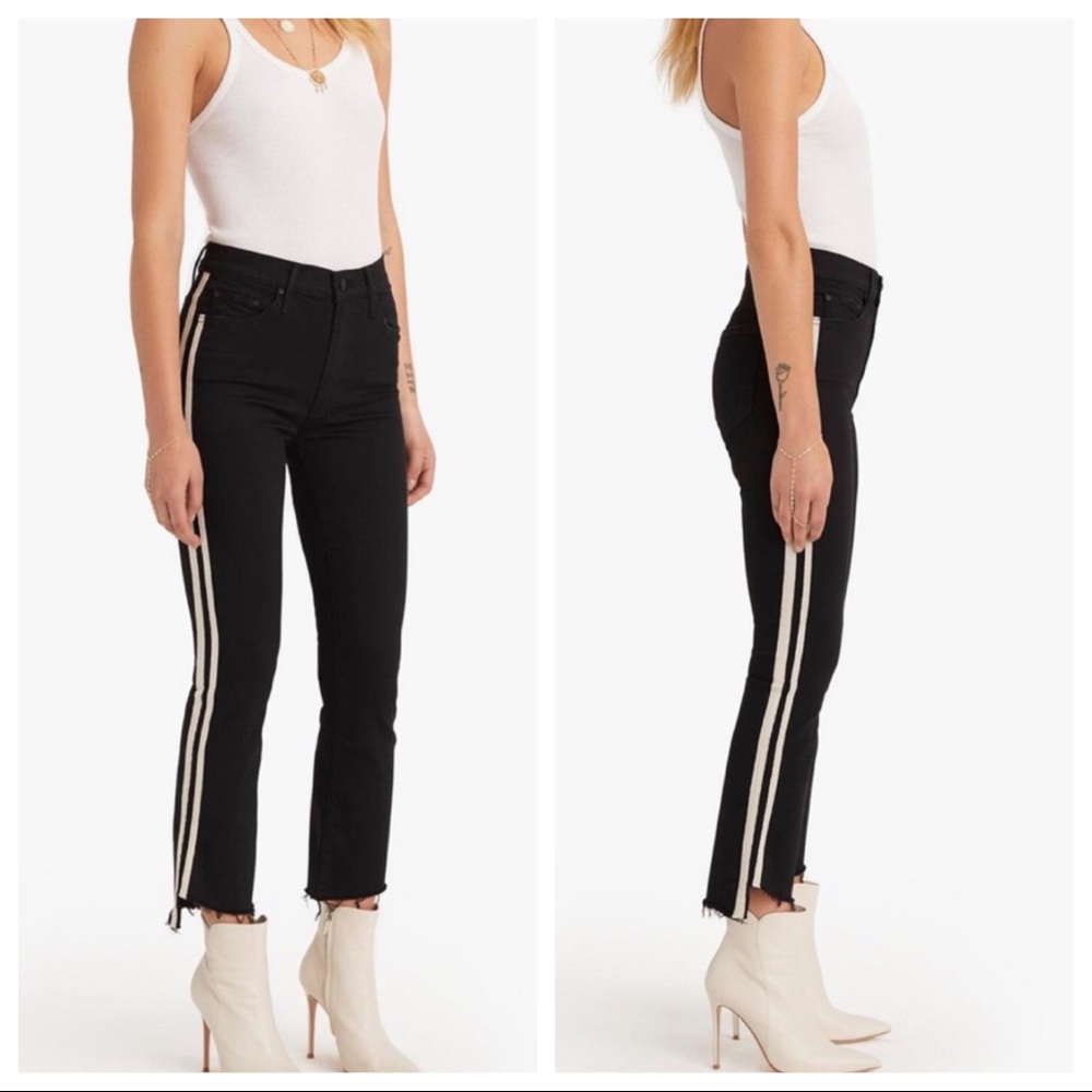 MOTHER DENIM Insider Crop Step Fray Guilty Racer